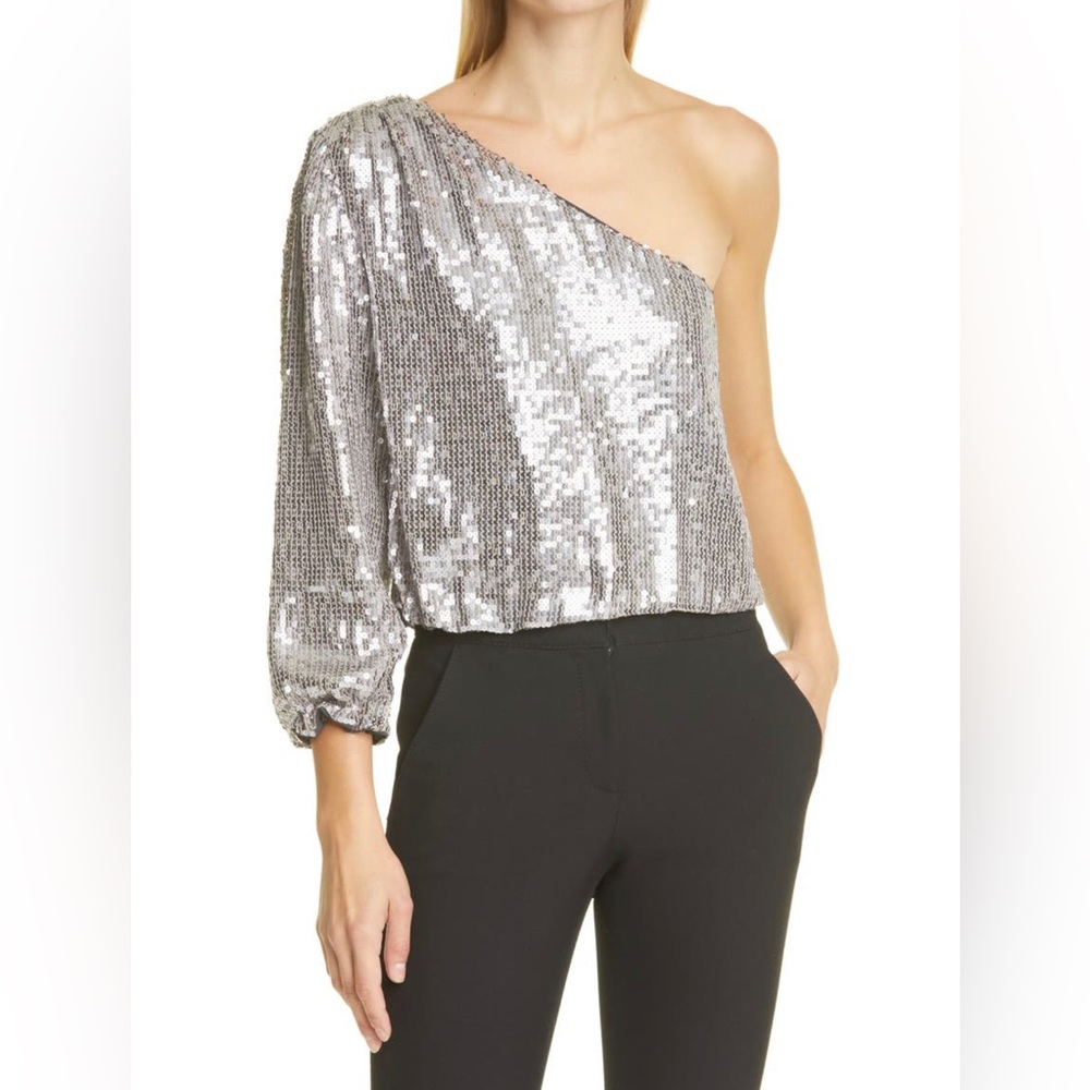 ALICE + OLIVIA - Lucinda One Shoulder Top NWT - Large